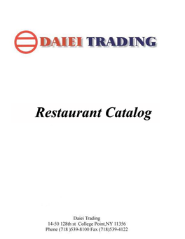 Restaurant Catalog 7/9/21 Restaurant Items 01,901 Sauce, Vineger, Daiei Trading Seasoning, Otafuku