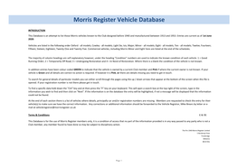 Morris Register Vehicle Database