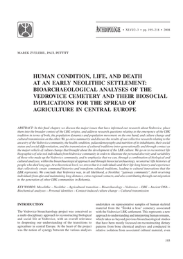 Human Condition, Life, and Death at an Early Neolithic