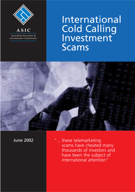 International Cold Calling Investment Scams