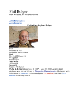 Phil Bolger from Wikipedia, the Free Encyclopedia