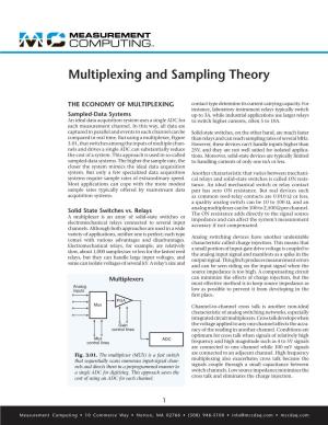 Multiplexing and Sampling Theory