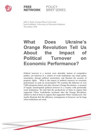 What Does Ukraine's Orange Revolution Tell Us About the Impact