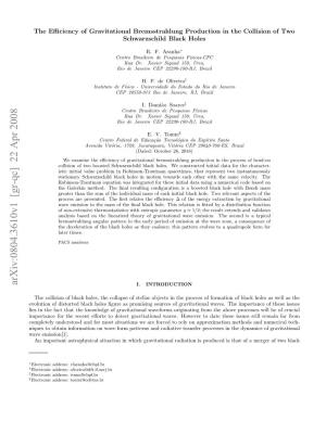 The Efficiency of Gravitational Bremsstrahlung Production in The