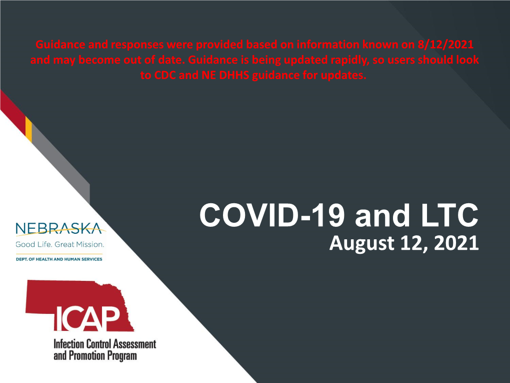 08.12.21 Infection Prevention and COVID-19