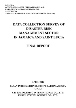 Data Collection Survey of Disaster Risk Management Sector in Jamaica and Saint Lucia