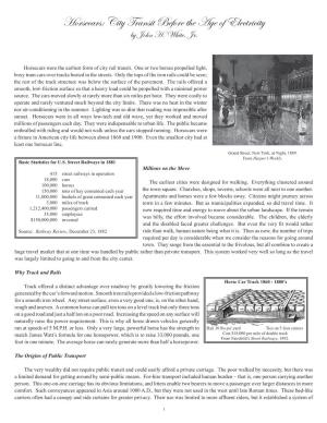 Horsecars: City Transit Before the Age of Electricity by John H