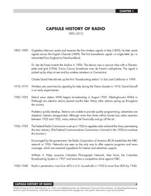 Capsule History of Radio 1895–2012