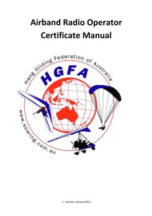 Airband Radio Operator Certificate Manual