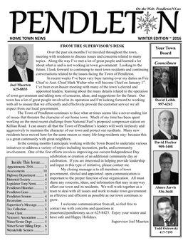 Pendleton Newsletter Winter 2016 COVER.Pub