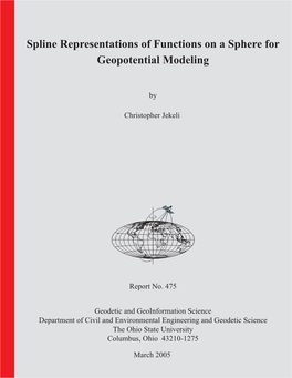 Spline Representations of Functions on a Sphere for Geopotential Modeling