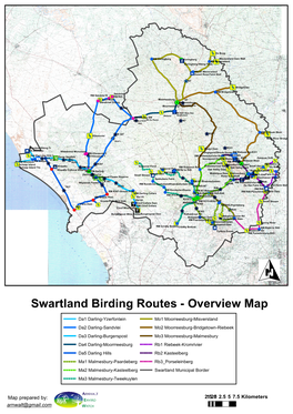 Swartland Birding Routes - Overview Map