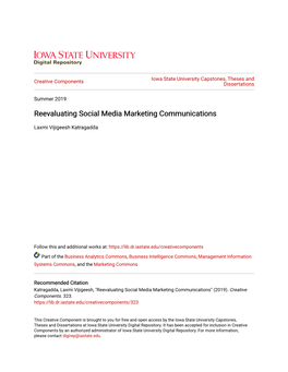 Reevaluating Social Media Marketing Communications