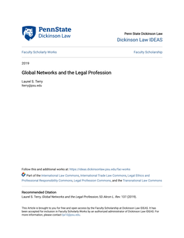 Global Networks and the Legal Profession