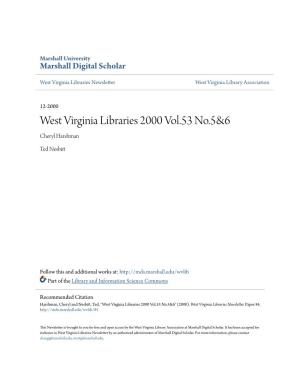 West Virginia Libraries 2000 Vol.53 No.5&6
