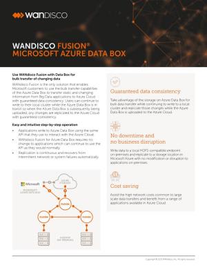 Wandisco Fusion® Microsoft Azure Data Box