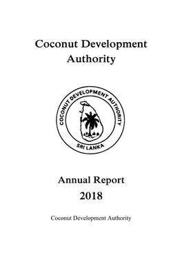 Coconut Development Authority 2018