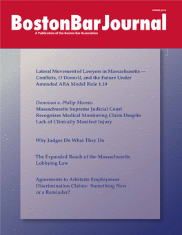 Bostonbarjournala Publication of the Boston Bar Association Bostonbarjournala Publication of the Boston Bar Association