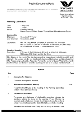 Agenda Document for Planning Committee, 01/07/2015 19:00