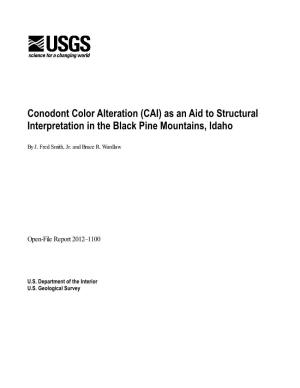 CAI) As an Aid to Structural Interpretation in the Black Pine Mountains, Idaho