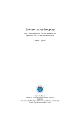Browser Eavesdropping