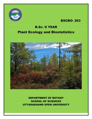 Plant Ecology and Biostatistics