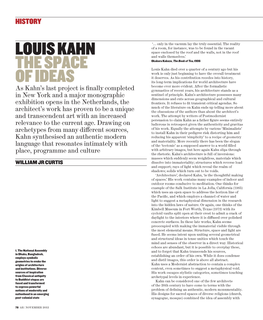 Louis Kahn the Space of Ideas