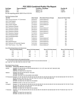 FCC EEO Combined Public File Report