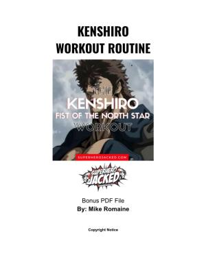 Kenshiro Workout Routine