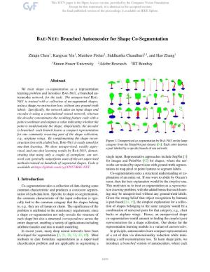 BAE-NET: Branched Autoencoder for Shape Co-Segmentation