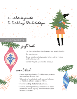 Gift List a Maker's Guide to Tackling the Holidays Event List