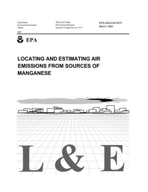 Locating and Estimating Sources of Manganese