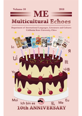 Multicultural Echoes Department of Foreigncsu, Languages Chico and Literatures ݖ Mim IO ᠻ