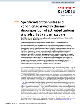 Specific Adsorption Sites and Conditions Derived