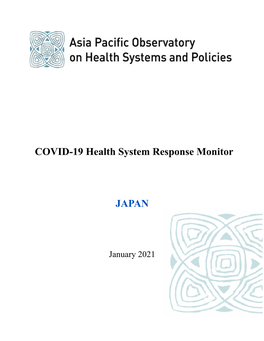 COVID-19 Health System Response Monitor JAPAN