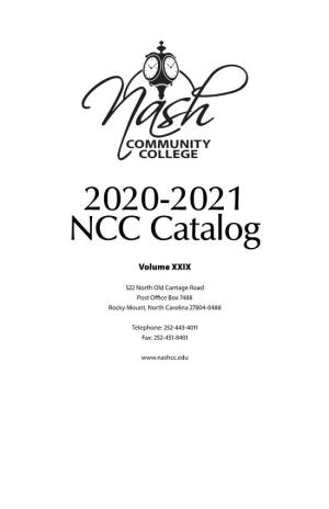 2020-2021 NCC Catalog