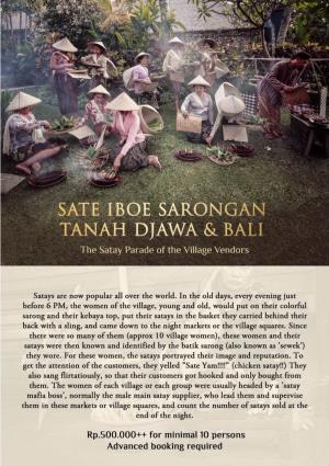 Sate Iboe Sarongan Tanah Djawa & Bali