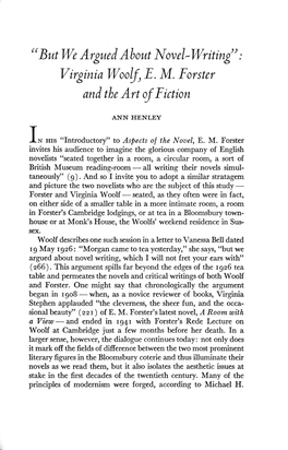Virginia Woolf] EM Forster and the Art of Fiction