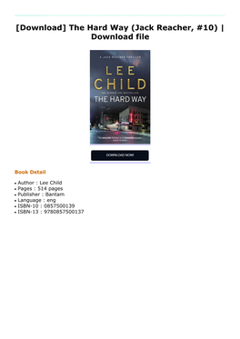 The Hard Way (Jack Reacher, #10)