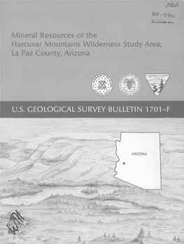 Mineral Resources of the Harcuvar Mountains Wilderness Study Area, La Paz County, Arizona
