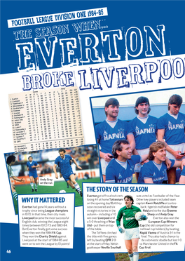 Football League Division One 1984-85 Everton Brokeliverpool’S Dominance