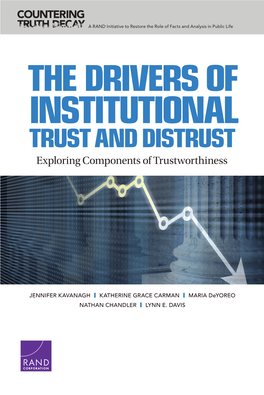 THE DRIVERS of INSTITUTIONAL TRUST and DISTRUST Exploring Components of Trustworthiness