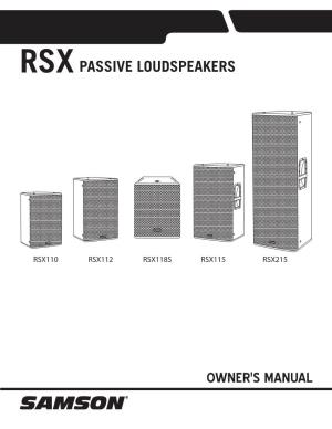Rsxpassive Loudspeakers