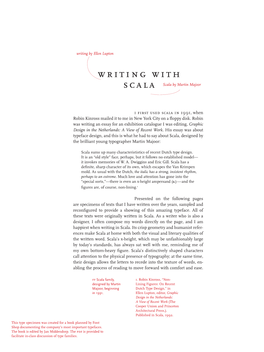 Writing with Scala