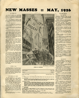 New Masses, May 1926