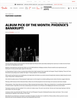 Album Pick of the Month: Phoenix's Bankrupt