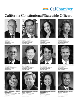 LEGISLATIVE PICTORIAL ROSTER — 2013-2014 California State Senators