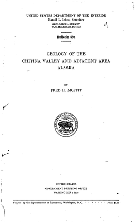 Geology of the Chitina Valley and Adjacent Area Alaska