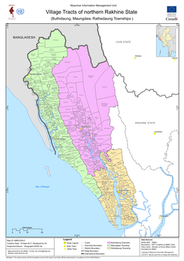Village Tracts of Northern Rakhine State (Buthidaung, Maungdaw, Rathedaung Townships ) N N ' ' 0 0