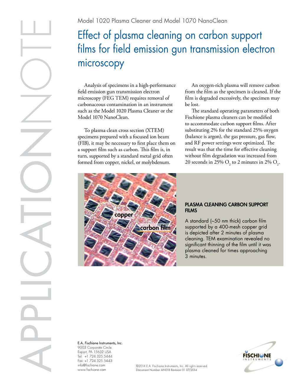 Effect of Plasma Cleaning on Carbon Support Films for Field Emission Gun